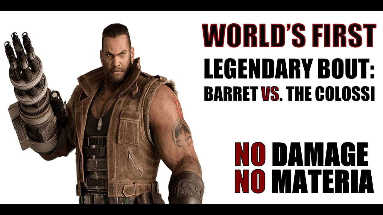 FF7 REBIRTH: BARRET VS. THE COLOSSI | NO DAMAGE / NO MATERIA (WORLD'S FIRST)