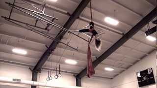 12 Year Old Girl Performs "Silks" For Her School 40' In The Air!