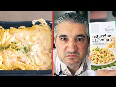 Italian Chef Try FROZEN CARBONARA for the First Time | Vincenzo