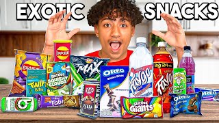 Trying EXOTIC SNACKS For The FIRST TIME!!