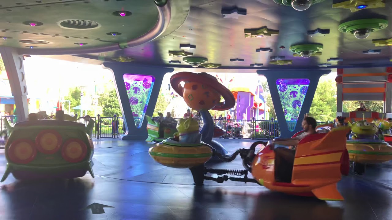 Toy Story Land at Disney World flying saucers aliens - YouTube