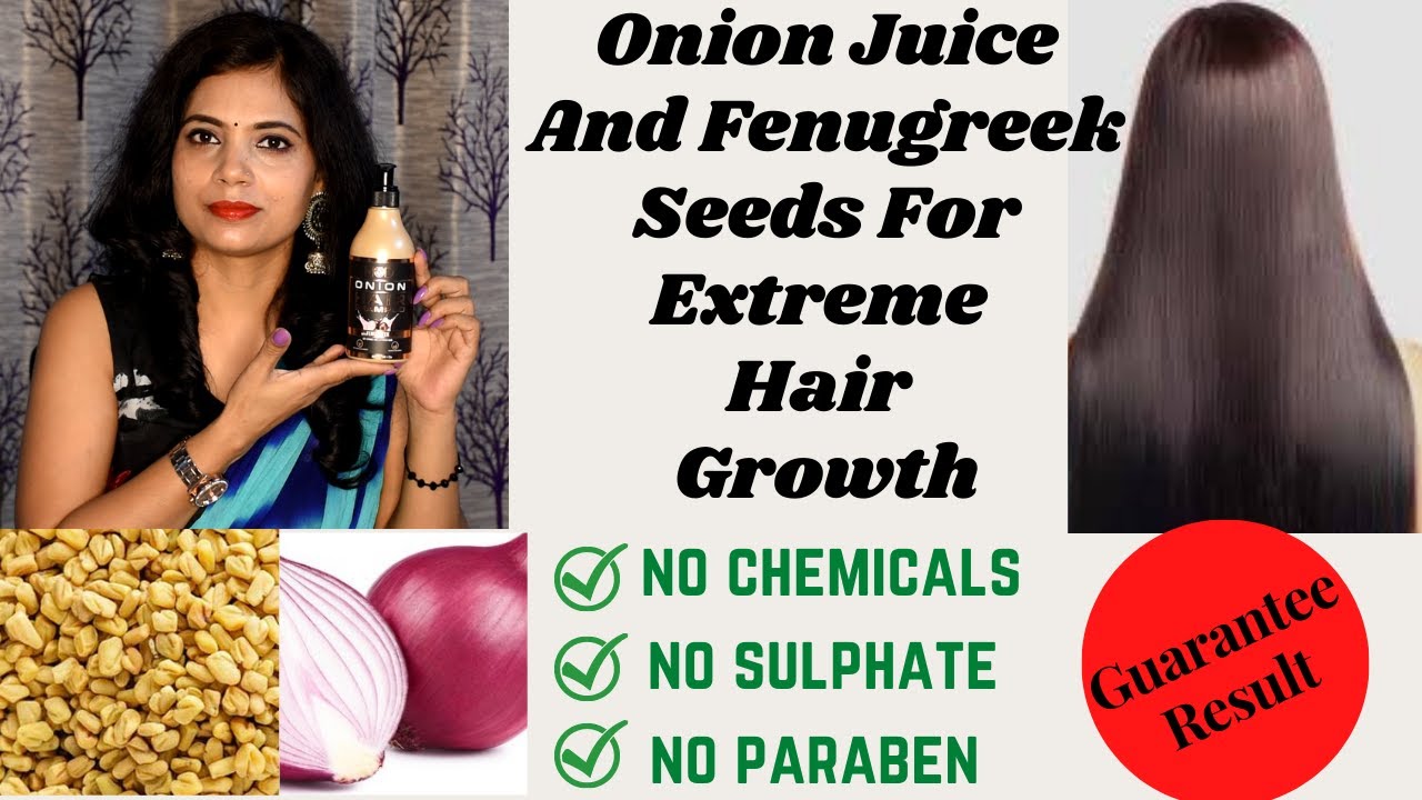 Onion Juice And Fenugreek Seeds For Extreme Hair Growth | Stop Hair Fall  With Onion & Fenugreek - YouTube