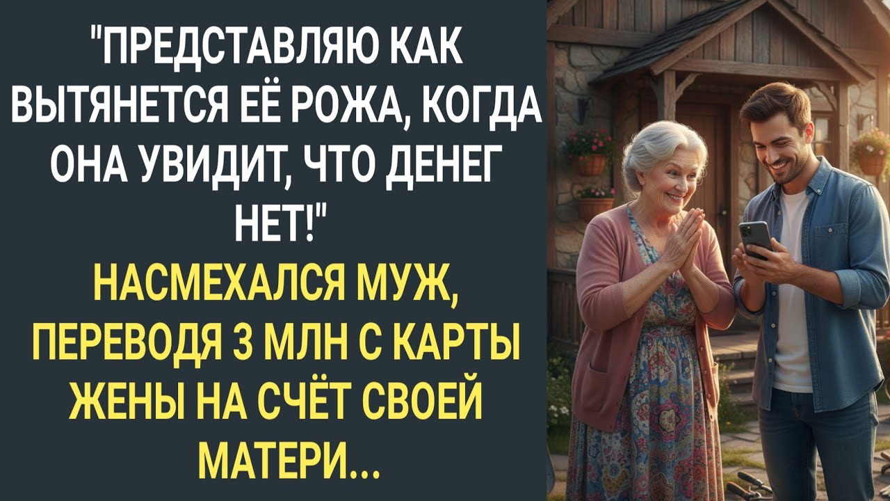 Представляю как вытянется ее рожа, когда она увидит, что денег нет! Насмехался муж, переводя 3 млн