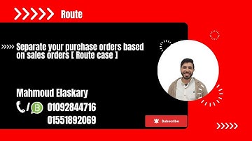 Separate your purchase orders based on sales orders [ Route case ] ||| مهم جدا جدا جدا