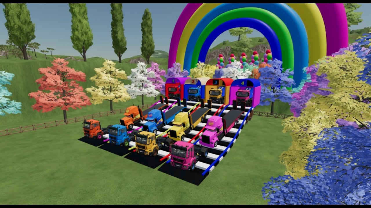 Garage with Colors   ALL MIXER TRUCK, MIXER MERCEDES BENZ, SMALL MEDIUM & BIG   FS22