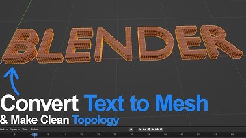 Convert Text to Mesh and Make Clean Topology | Blender Tutorial