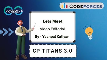 C. Lets Meet | CP Titans 3.0 | Codeforces | DCC NIT-A