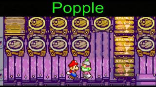 Popple - Mario & Luigi: Superstar Saga with MetaSage Ep. 6
Marios Journal:
Day 6
We found Queen Bean upstairs.
She clearly wasnt herself! Cackletta definitely did something to her. Speaking of Cackletta, she and Fawful got away with the Bean Star!
We had to knock out Queen Bean. Lady Lima made it upstairs. After taking a look at Queen Bean, she said that Cackletta forced Queen Bean to eat a Belly Blech worm. The only cure is Chuckola Reserve in Chucklehuck Woods. Its nearby, but getting the reserve will be tricky.
Lady Lima told us that shell keep Queen Bean unconscious while we explore Chucklehuck Woods.
It wasnt hard to find. We were allowed inside Chateau de Chucklehuck after showing the guards the brooch that Lady Lima gave us. This place was full of barrels. We had to navigate through them to the other end of the room. At some point, I lost track of Luigi and saw that someone else was following me. The masked man ran off and Luigi caught up to me.
We followed the masked man into the next room. He is called Popple, the shadow thief. He was after the Chuckola Reserve! That and...we found Bowser. Bowser mustve hit his head pretty hard because he doesnt remember us or who he is. All he knows is that we make him mad.
Bowser was very dedicated to Popple. Every time we tried to fight Popple, Bowser stepped in to protect him. I noticed that Bowser had forgotten how to breathe fire as well.
That made the fight easier. Popple ran after we beat up Bowser. Bowser followed shortly after. Theres not much we can do other than go after them. Popple - Mario & Luigi: Superstar Saga with MetaSage Ep. 6