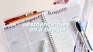 🗒📏 aesthetic notes using regular ballpens!