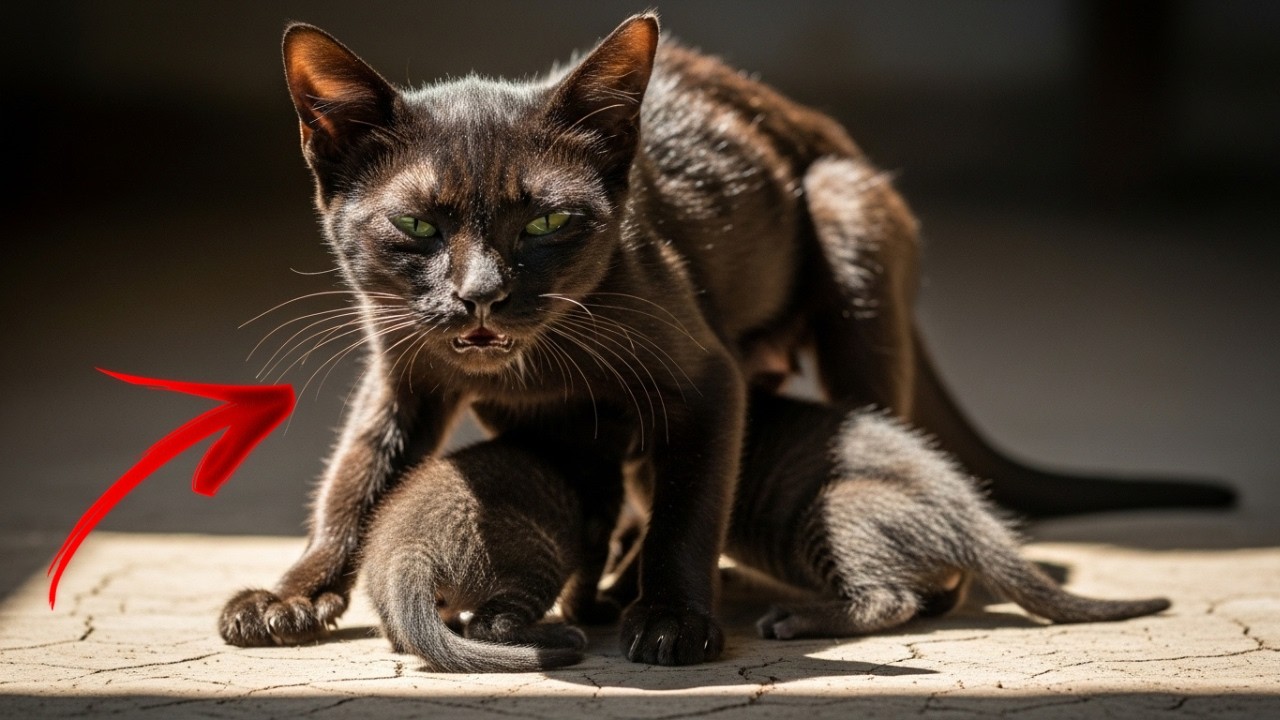 THE CAT WHO WENT THREE DAYS WITHOUT WATER TO KEEP HER KITTENS ALIVE