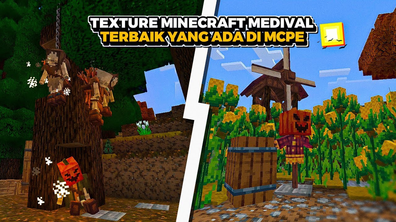 TEXTURE MEDIVAL MINECRAFT TERBAGUS YANG ADA DI MCPE 1.19 - YouTube