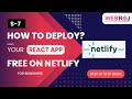 How to Deploy a React App on Netlify | Live Hosting Guide 2024