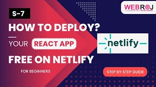 How to Deploy a React App on Netlify | Live Hosting Guide 2024