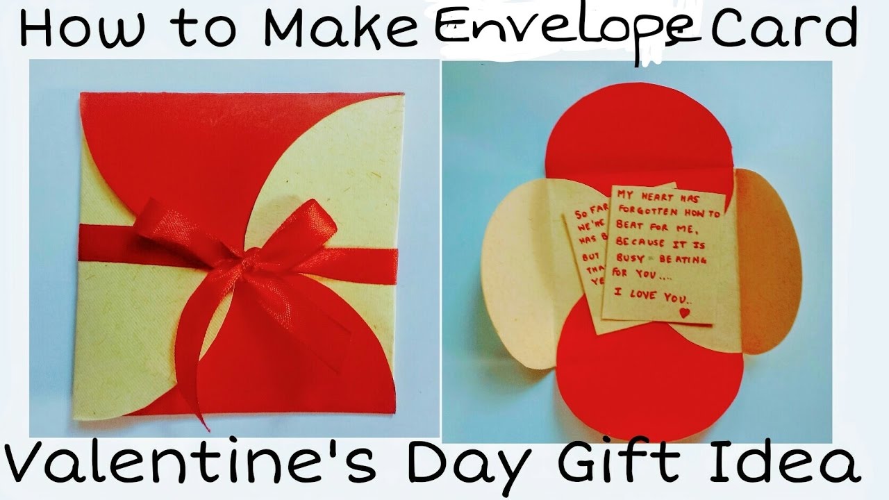 How to Make Envelope Card | Valentine's Day Card for Boyfriend / Girlfriend valentines day card ideas