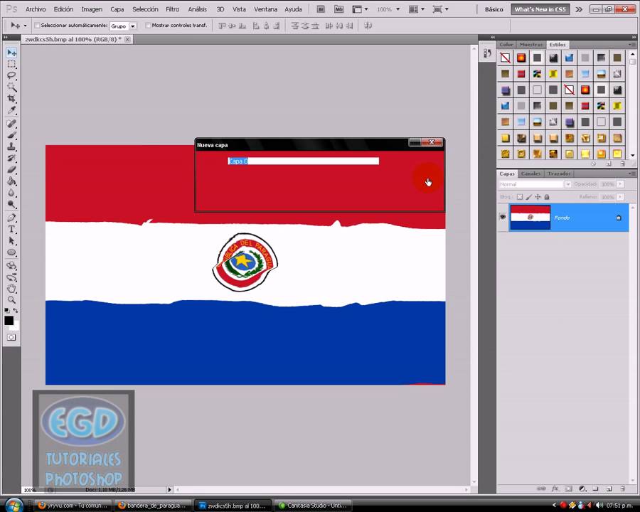 Tutorial Crear Efecto 3D en Bandera! YouTube