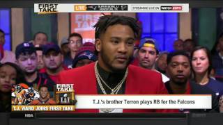 First Take T J Ward Joins The Show February 3, 2017