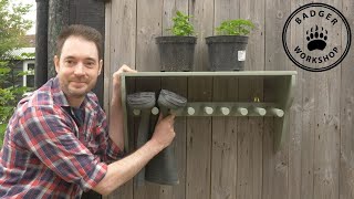 DIY Wall Boot Rack Plans 