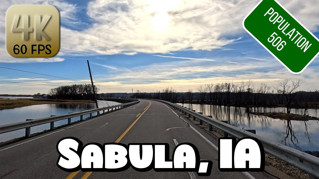Driving Around Iowa's Island City Sabula, Iowa in 4k Video YouTube