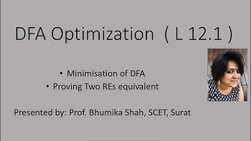 Lexical Analysis- DFA Optimisation ( L 12.1 )