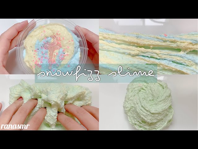 【ASMR】じゅわじゅわスノーフィズスライム❄ snowfizz slime