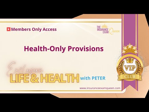 Health Insurance Only Provisions - Peter's Exclusive Life & Health thumbnail