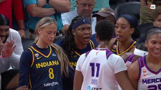 👀 EJECTION, Hines-Allen 2nd Tech, pushing Alyssa Thomas | Indiana Fever WNBA Women's Basketball NBA