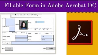How to make a fillable Form in Adobe acrobat Pro DC|Fillable form with submit button