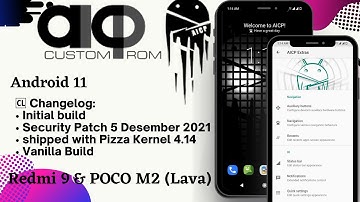 Update Review AICP 16.1 Experience Android 11 | Redmi 9 | Redmi 9 Prime | Poco M2