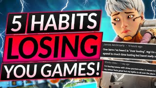 5 MOST COMMON REASONS Why You KEEP LOSING - BRUTAL MISTAKES - Apex Legends Guide