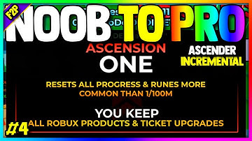 Going from NOOB To PRO in Roblox Ascender Incremental... (NO Robux as F2P) | Episode 4