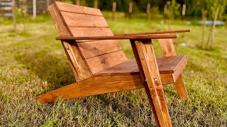 DIY Modern Outdoor Chair || How to Build an Adirondack chair? by Polkilo 3,446 views 8 months ago 13 minutes, 58 seconds