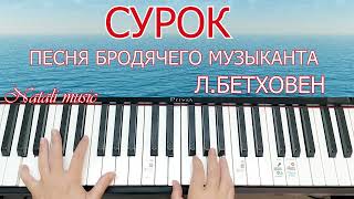 #пианинодляначинающих #пианино Сурок Песня Бродячего Музыканта Л.Бетхове видео