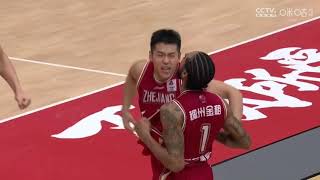 Landesberg rescued Zhejiang by making the buzzer-beater from baseline| 浙江兰兹博格负角度绝杀，主帅刘维伟与吴前激情相拥|CBA