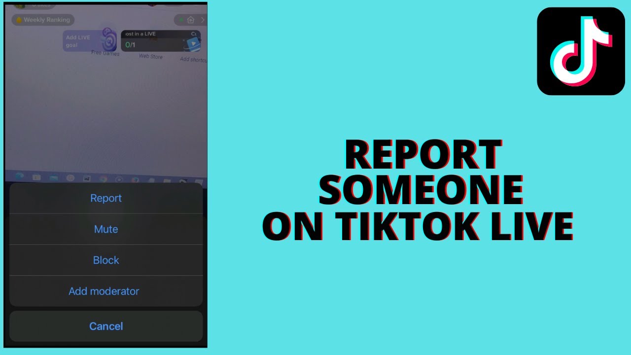 How to Report Someone On Tiktok Live YouTube
