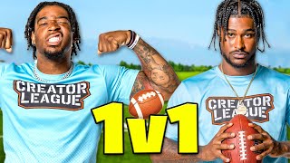 EX-NFL PLAYER VS TIKTOKER FOOTBALL 1v1 FOR $50,000! ROSS500 vs JONQUALL!