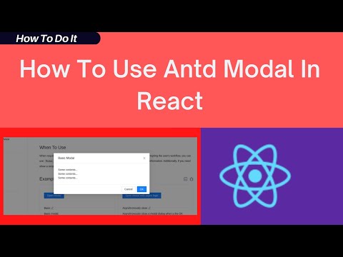 How To Use Antd Modal In ReactJs | React