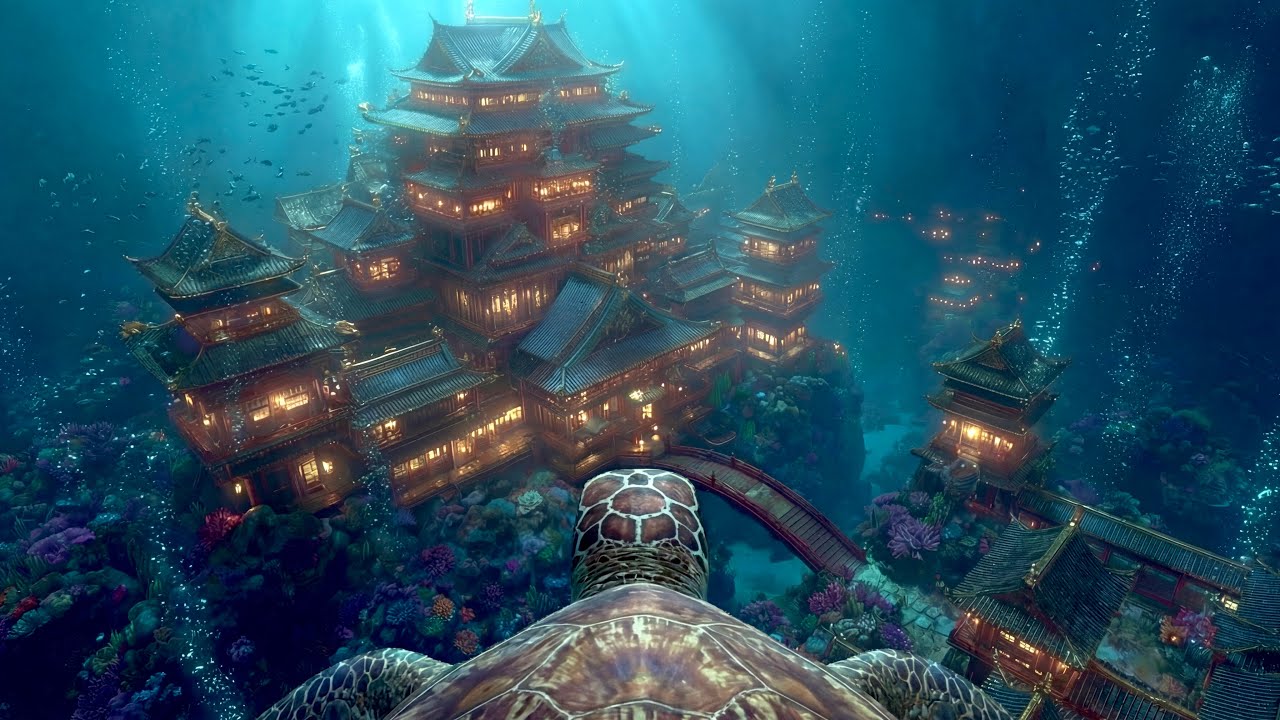 竜宮城ホテル【AI幻想ホテルpart8】｜🐢 Underwater Dragon Palace Hotel【AI Fantasy Hotel】