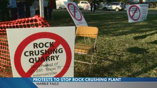 Protesters want end to proposed rock quarry in Marble Falls