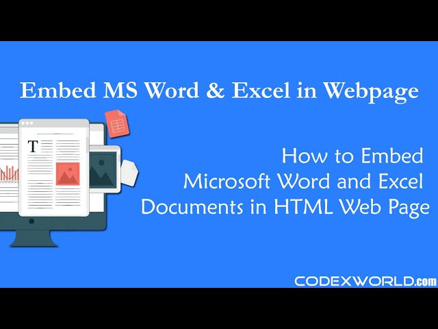 How to Embed Microsoft Word and Excel Documents in HTML Web Page - YouTube