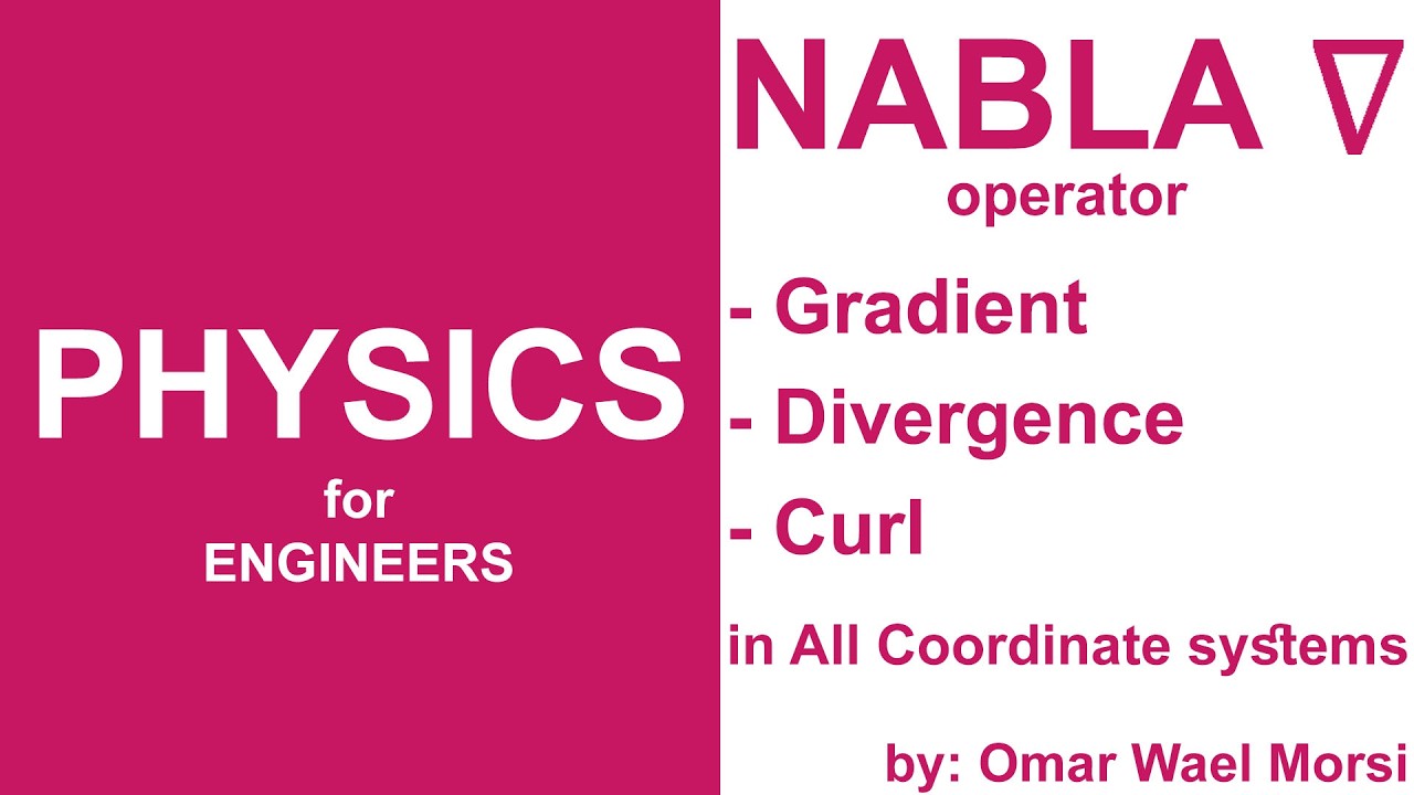 Nabal Function Math Nabla Operator Explained, Gradient, Divergence & Curl in All Coordinate ...