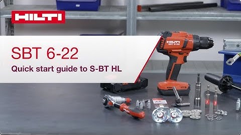 Quick Start Guide for Hilti S-BT HL Screw-in Threaded Studs - Fastening on Steel