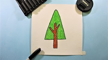 Simple Tree Drawing - Draw for Kids | Sunday Art Class (Tree Series)