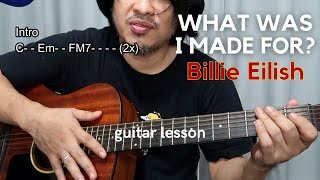 'What Was I Made For' chords guitar lesson easy for beginners (english) song by Billie Eilish