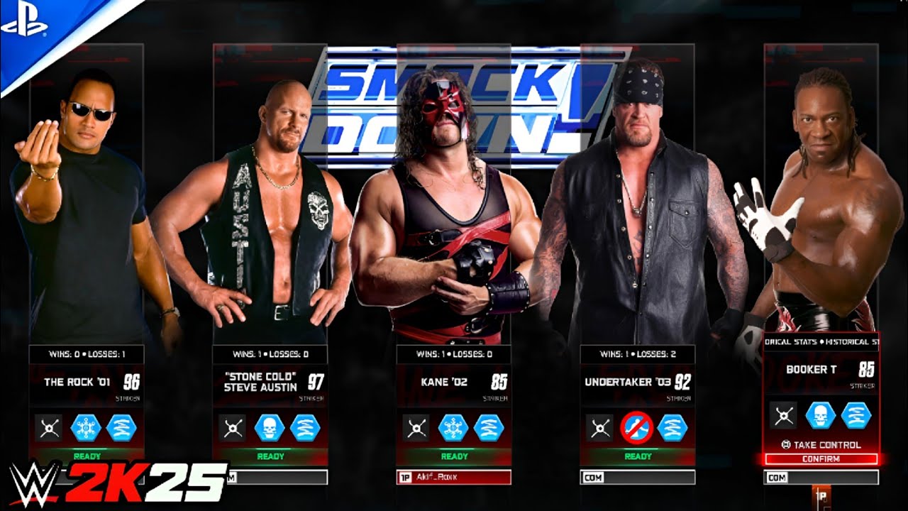 WWE 2K25 - Playing Attitude Era In Legend Mode - Five Man Elimination - Gameplay - [4K60FPS]