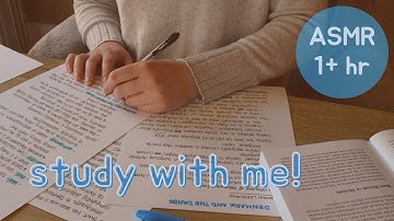 ASMR Extra Long Study with Me! ✍️  | pen writing background sounds to help you study - No Talking