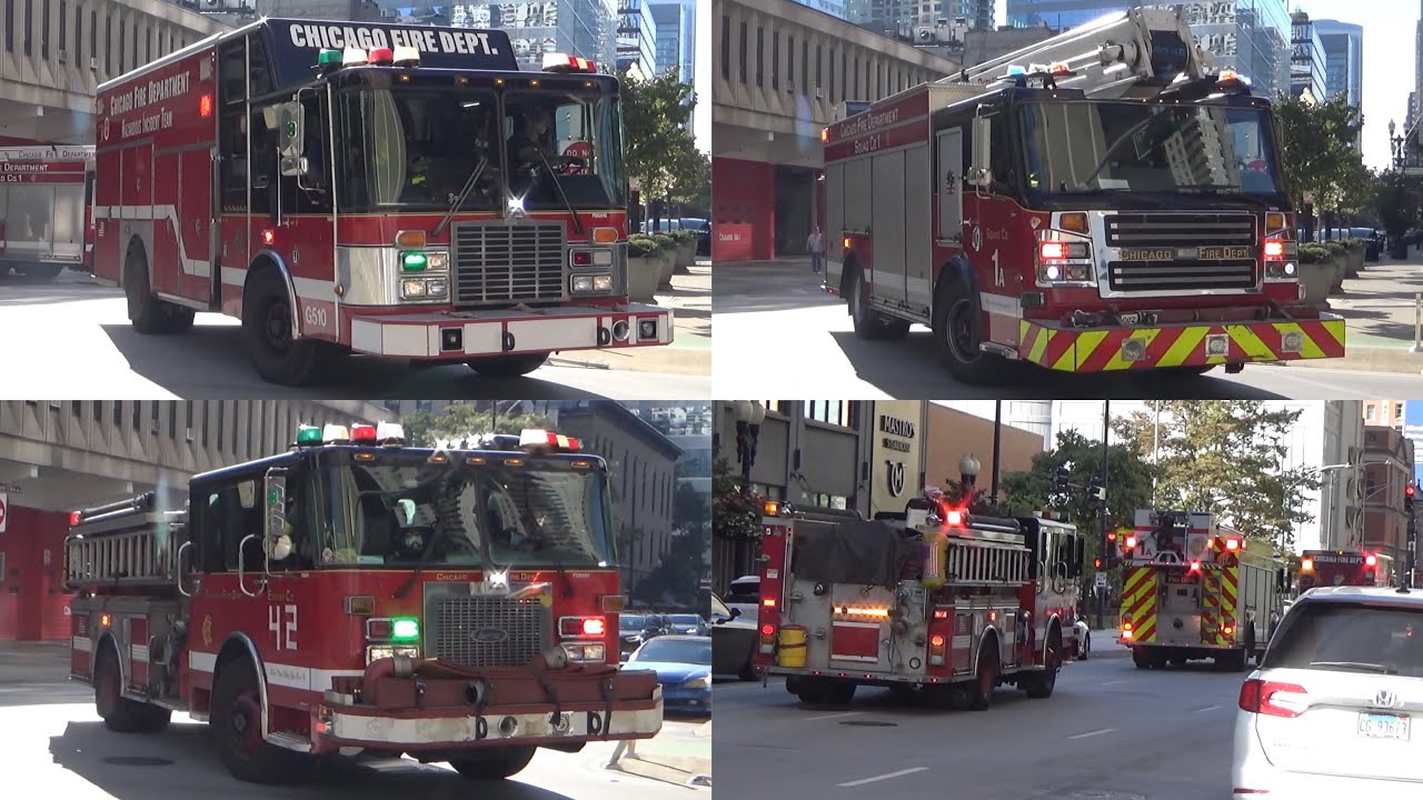 *FIRE* Chicago Fire Dept Squad 1 (G510) & Engine 42 (Spare) Responding