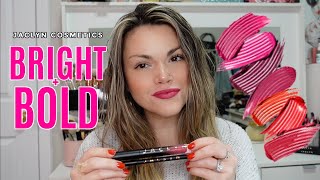 Jaclyn Cosmetics || BRIGHT AND BOLD LIP SWATCHES