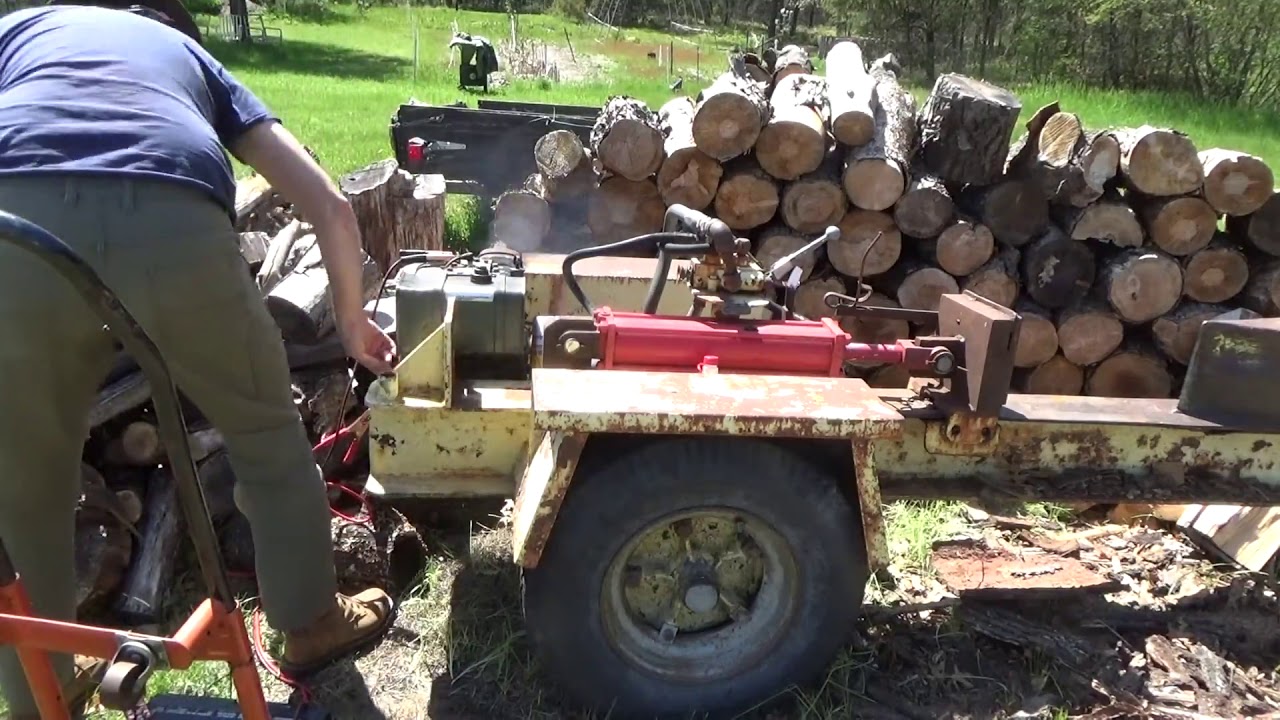 Firing Up And Running My Log Splitter First Time This Year - YouTube