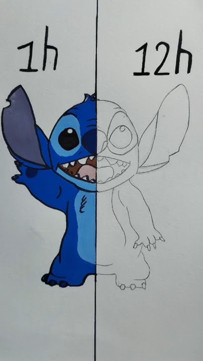 Drawing Stitch In 1 Hour Vs 12 Hour s Part 1 Character In Disney drawing-stitch-in-1-hour-vs-12-hour-s-part-1-character-in-disney