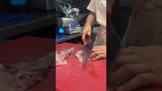 Trim off excess fat before slicing for a clean look. #cactusfoodies #shorts #meat #fish